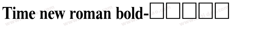 Time new roman bold字体转换